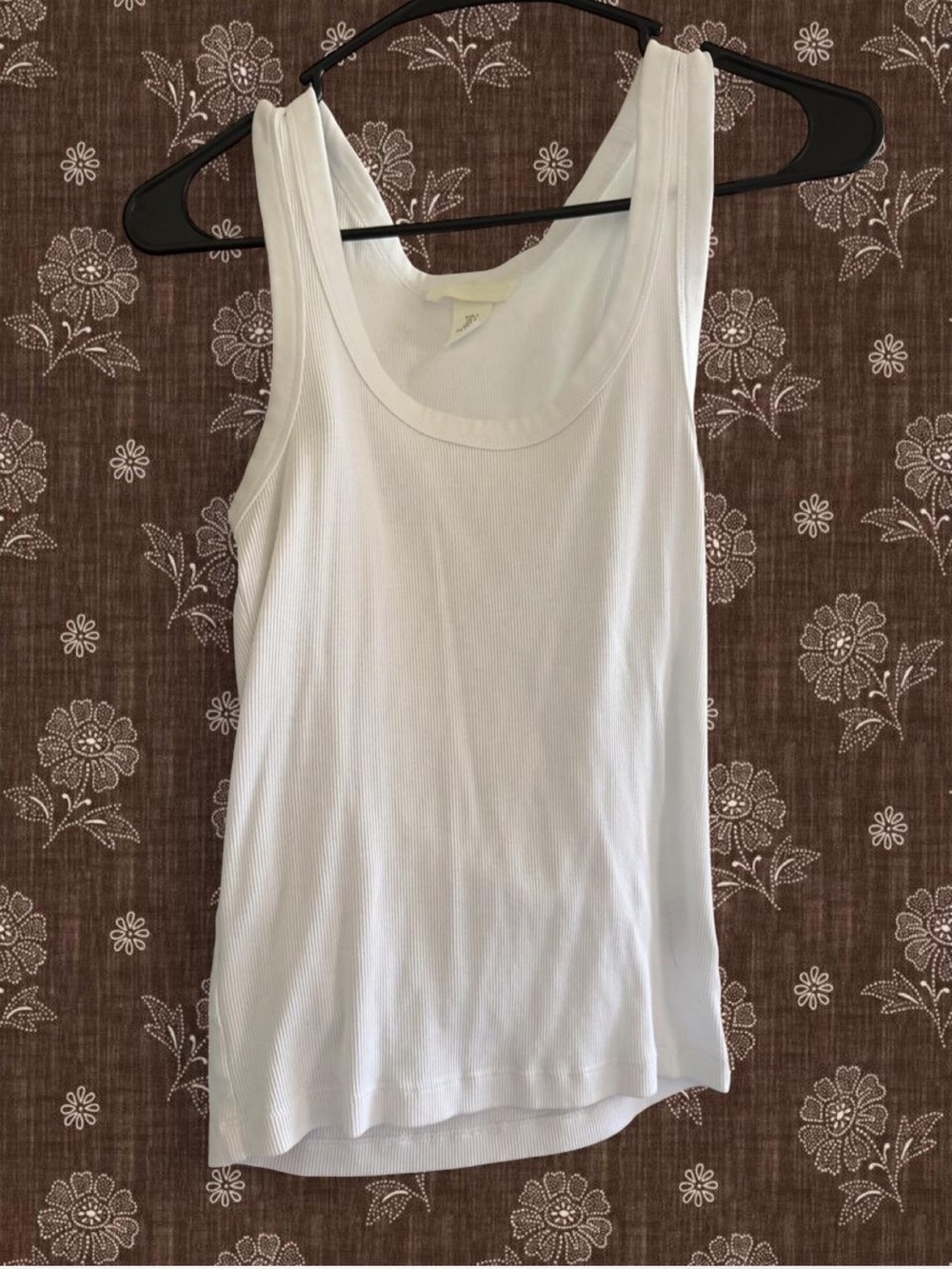 H&M White Ribbed Tank Top